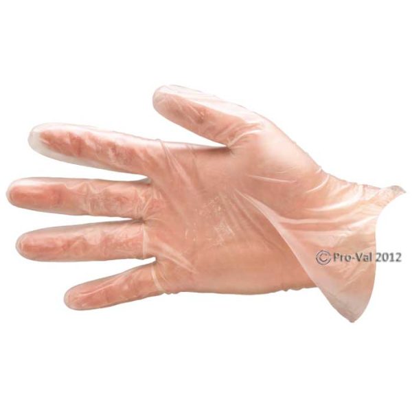 Eco clear vinyl lightly powdered glove (Box 100)