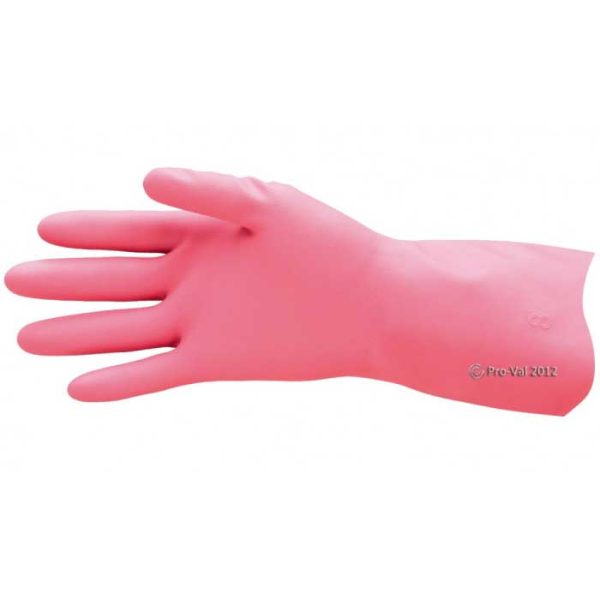 Tuff pink silverlined rubber gloves (pack of 12)