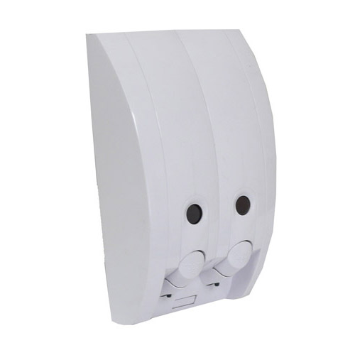 Soap and lotion dispenser plastic double