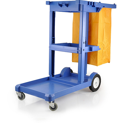 Janitor Trolley blue with yellow bag