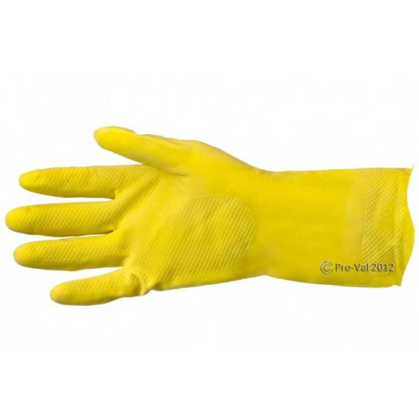 Thrifty yellows flocklined rubber gloves (pack of 12)